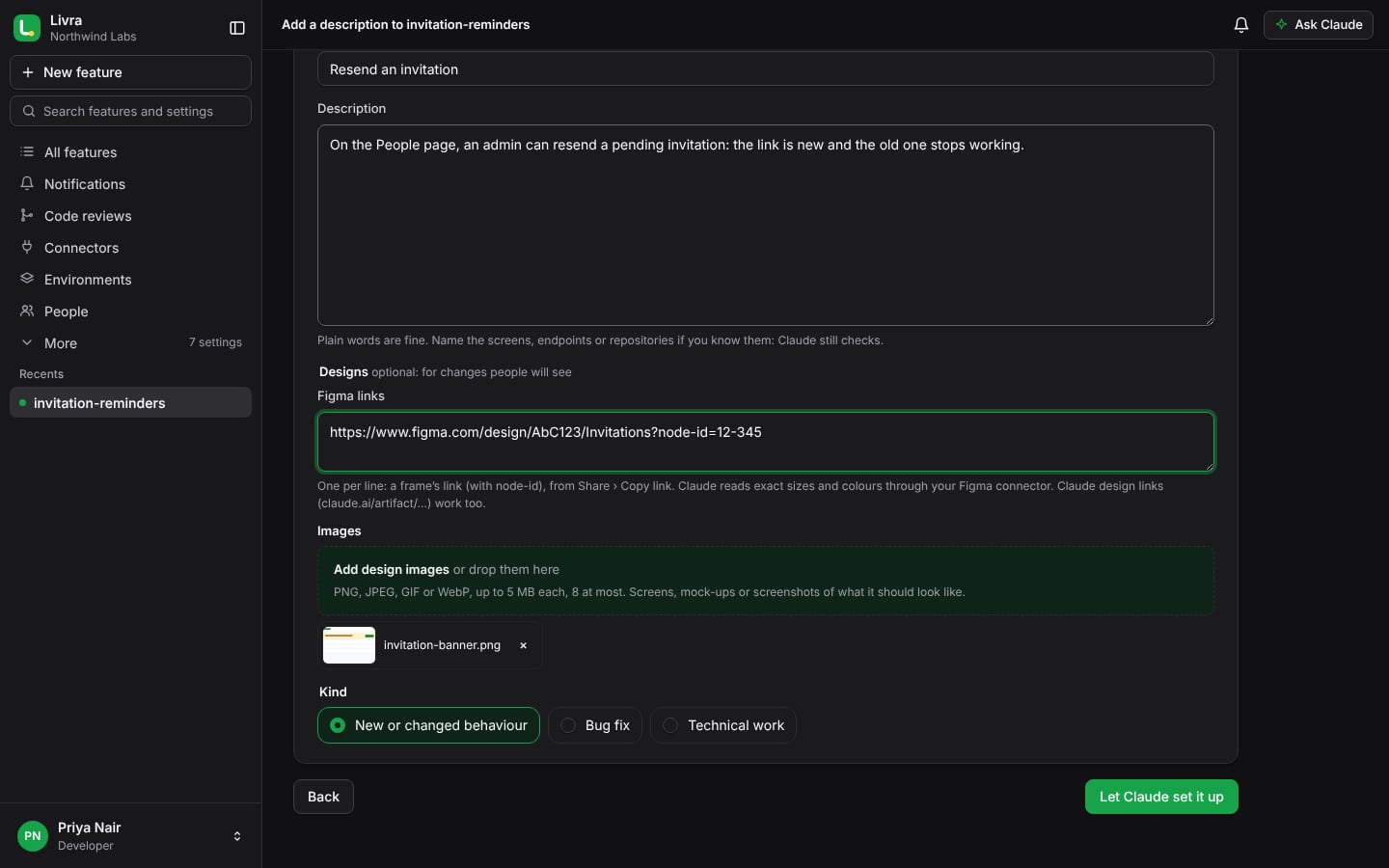Describe the change: a new feature without an issue tracker